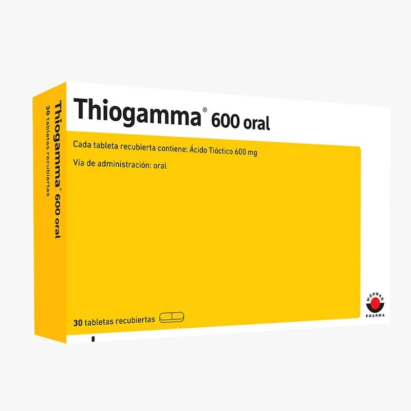 Thiogamma (acido Tioctico) 600 Mg Caja X 30 Tabletas